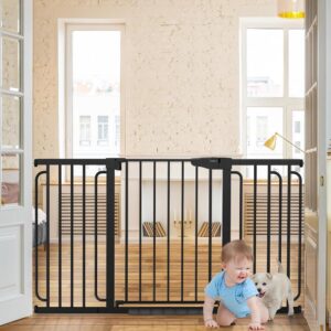 Black Pressure Mounted Safety Gate