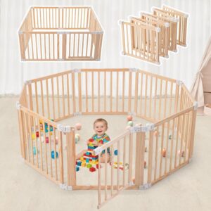 Wood Lock-Easy Assembly Baby Fence