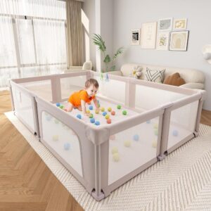 Light-Pink Soft Breathable Mesh Baby Fence