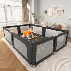 Black Soft Breathable Mesh Baby Fence