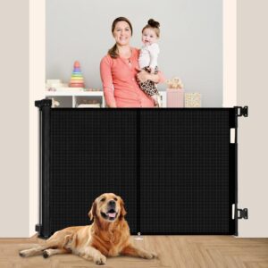Black Retractable Strip Design Safety Gate