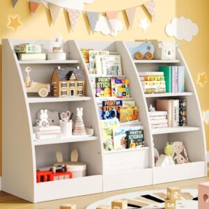 White Four Tier Kids Bookshelf