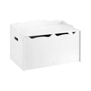 White Wooden Kids Toy Storage Chest