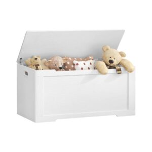 White Lift Top Storage Chest Bench